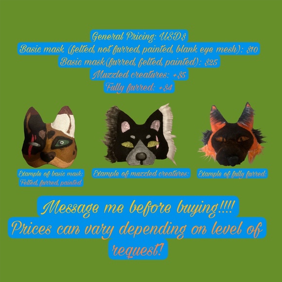 Therian/Furry mask commissions! Plz read description! - Picture 3 of 4